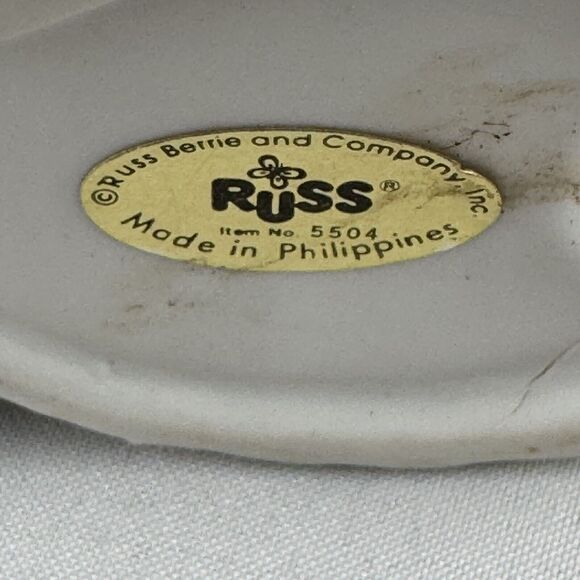 Russ Berrie Vintage Ceramic Wedding Bears Figurine Item 5504 Philippines 3”x3” - Picture 6 of 6